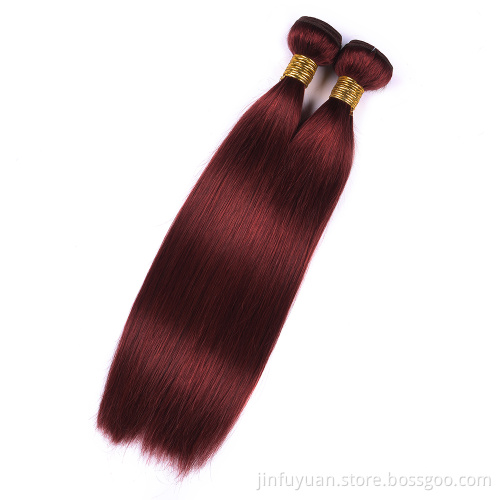 Brazilian Hair Red Color Bundles Straight Human Hair Weave Hair